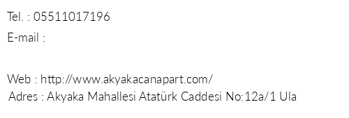 Can Apart Akyaka telefon numaralar, faks, e-mail, posta adresi ve iletiim bilgileri